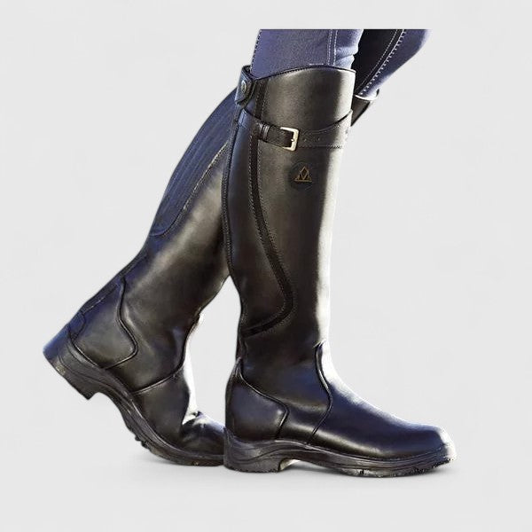 High Knee Faux Leather Riding Boots for Women