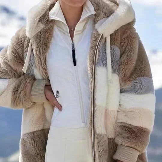 Oversized Fleece Hoodie Jacket for Women