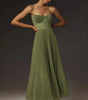 Pleated Midi Dress with Straps for Women | Perfect for Evening Events