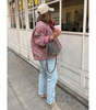 Oversized Quilted Floral Jacket for Women