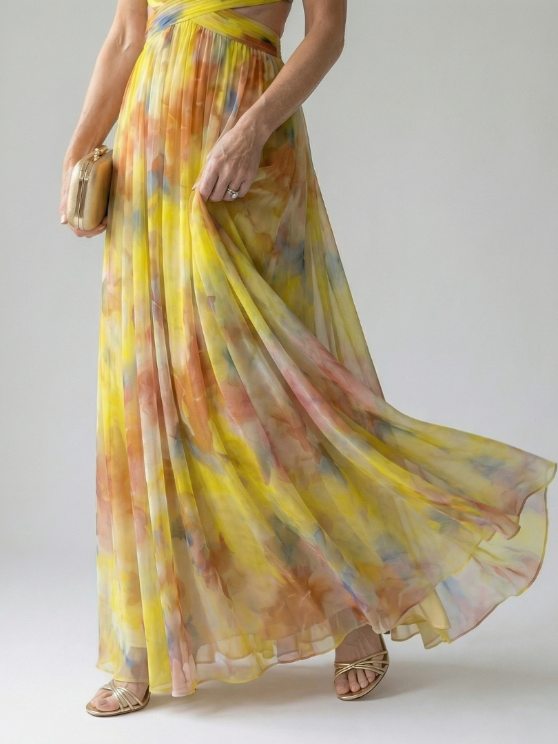 Sleeveless Printed Maxi Dress for Women