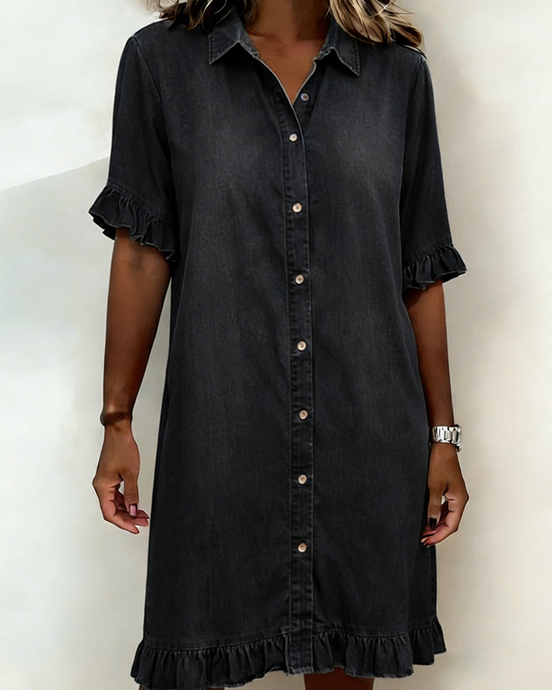 Denim Dress with Buttons for Women | Perfect for Everyday Wear
