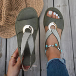 Open Sandals with Metal Buckle for Women | Ideal for Summer
