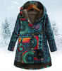Floral Jacket with Hood for Women