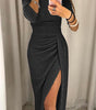 Off-Shoulder Long Slit Dress for Women | Perfect for Going Out