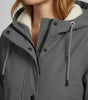Oversized Parka with Hood and Faux Fur for Women