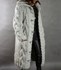 Long Hooded Vest in Chunky Knit for Women