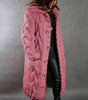 Long Hooded Vest in Chunky Knit for Women