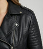 Women's Asymmetric Perfecto Biker Jacket in Faux Leather