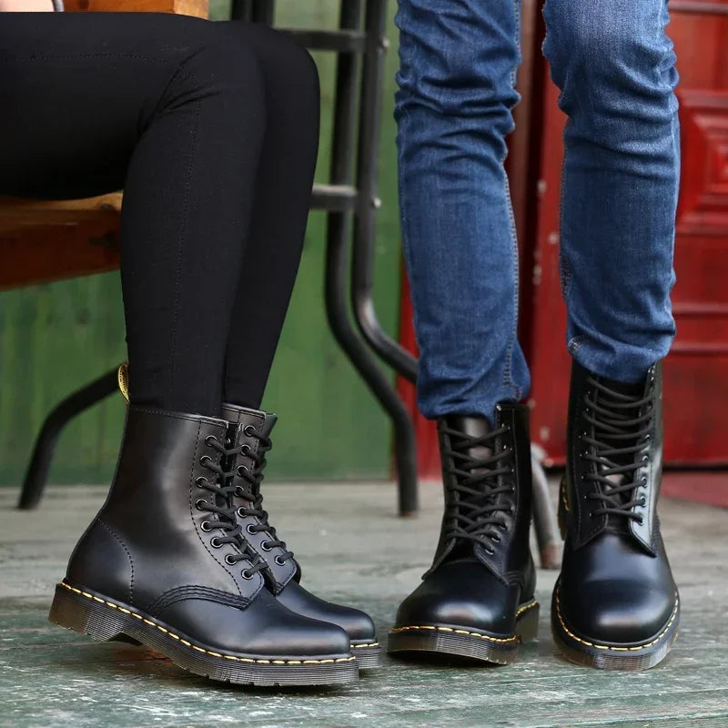 Women's Leather Lace-Up Martin Boots