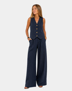 Sleeveless Vest and Pants Set for Women | Ideal for the Office