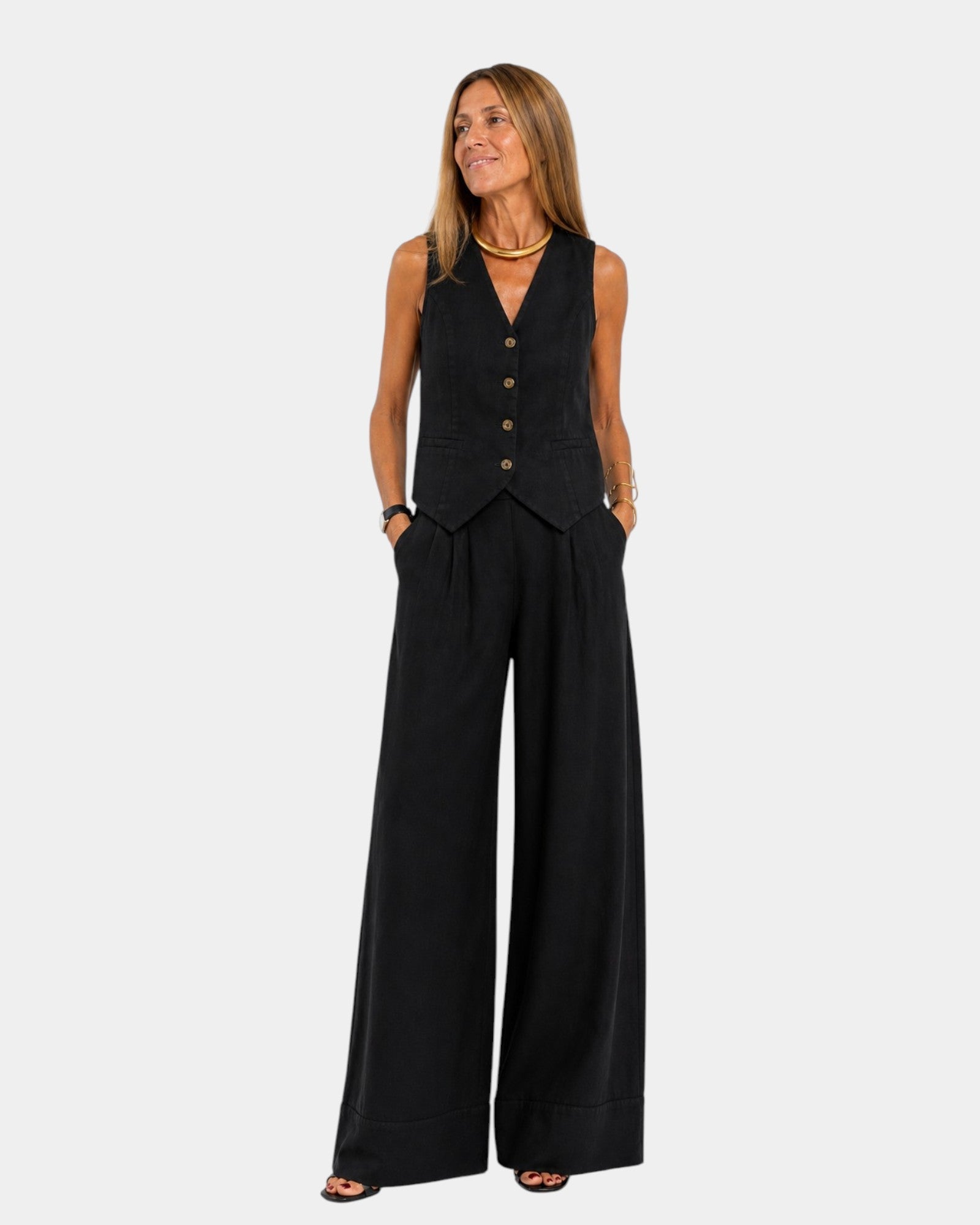 Sleeveless Vest and Pants Set for Women | Ideal for the Office