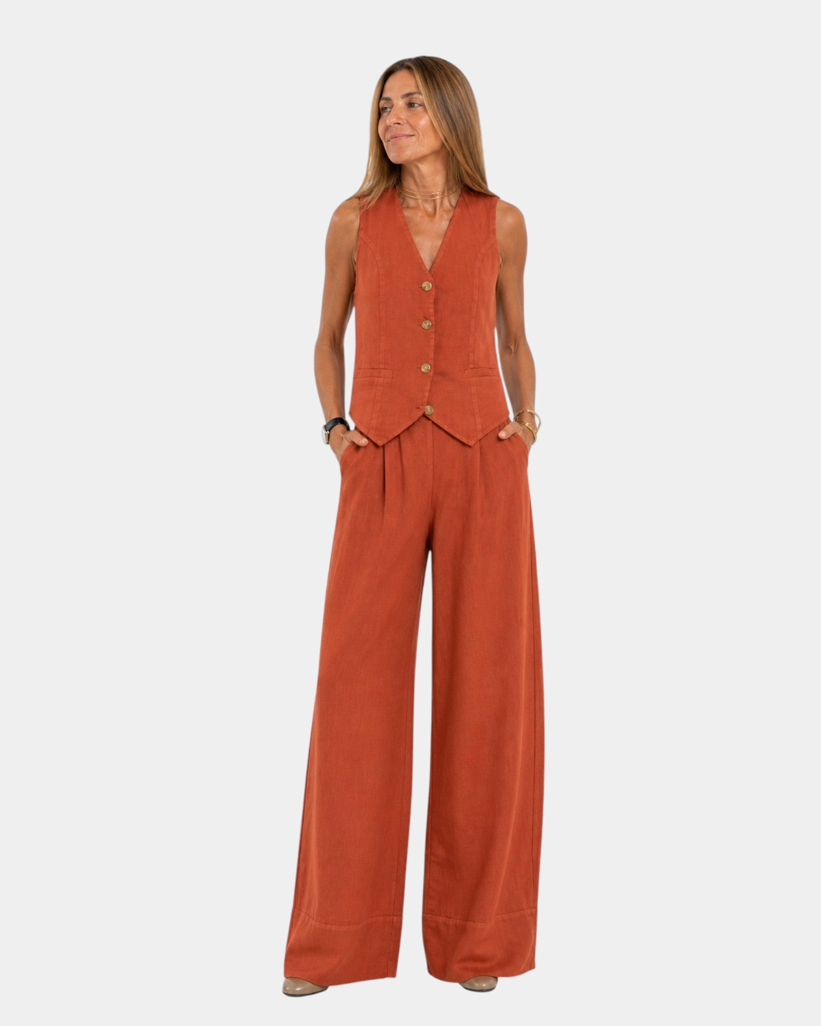 Sleeveless Vest and Pants Set for Women | Ideal for the Office