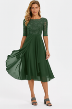 Flared Midi Lace Dress for Women | Perfect for Everyday Wear