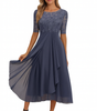 Flared Midi Lace Dress for Women | Perfect for Everyday Wear