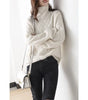 Oversized Twisted Long Sleeve Turtleneck Sweater for Women