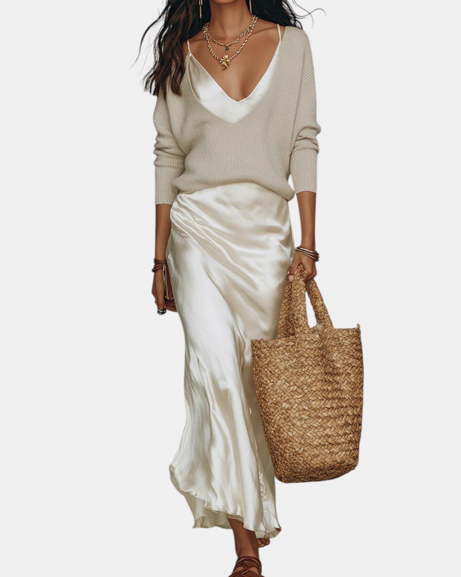Satin Sweater and Dress Set for Women | Ideal for Everyday Wear