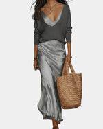 Satin Sweater and Dress Set for Women | Ideal for Everyday Wear