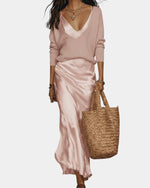 Satin Sweater and Dress Set for Women | Ideal for Everyday Wear