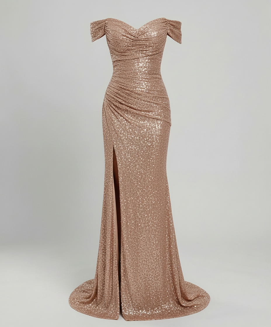 Sequin Evening Dress with Slit for Women | Perfect for Going Out