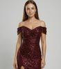 Sequin Evening Dress with Slit for Women | Perfect for Going Out