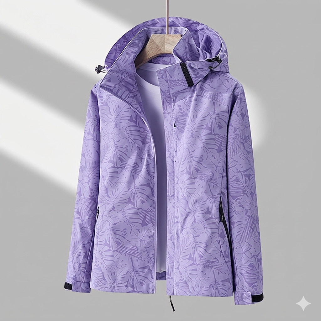 Women's Waterproof Windbreaker Jacket with Hood