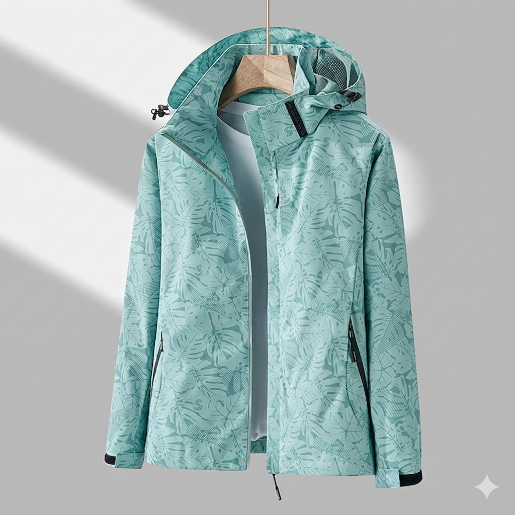 Women's Waterproof Windbreaker Jacket with Hood