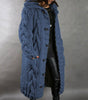 Long Hooded Vest in Chunky Knit for Women