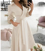 Elegant Long-Sleeve Midi Dress for Women | Ideal for Special Occasions