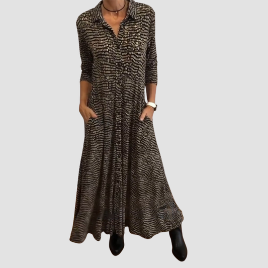Midi Dress with Pockets for Women