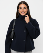 Women's Winter Short Jacket with Stand-Up Collar