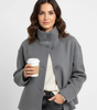 Women's Winter Short Jacket with Stand-Up Collar