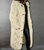 Long Hooded Vest in Chunky Knit for Women
