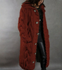 Long Hooded Vest in Chunky Knit for Women