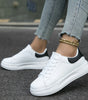 Comfort Sneakers with Thick Sole in Faux Leather for Women