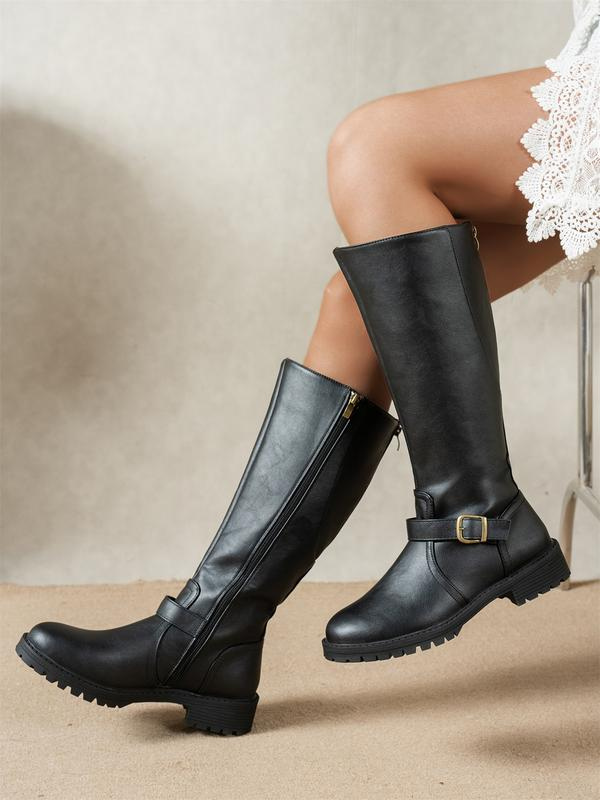High Riding Boot in Faux Leather for Women