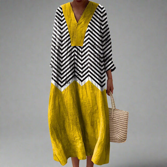 Casual long-sleeve long dress for women