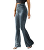 High-Waisted Corduroy Flared Pants for Women