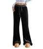 Wide-Leg Corduroy Pants with Elastic Waist for Women