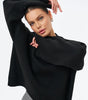 Oversized Ribbed High Neck Sweater for Women