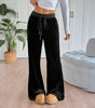 Wide-Leg Corduroy Pants with Elastic Waist for Women