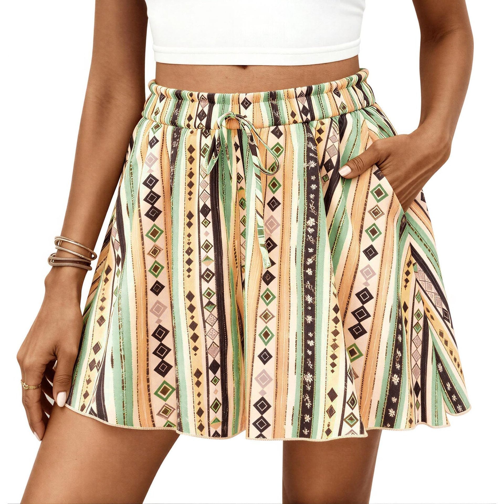 Short Loose with Polka Dots and Elastic Waist for Women | Ideal for Summer