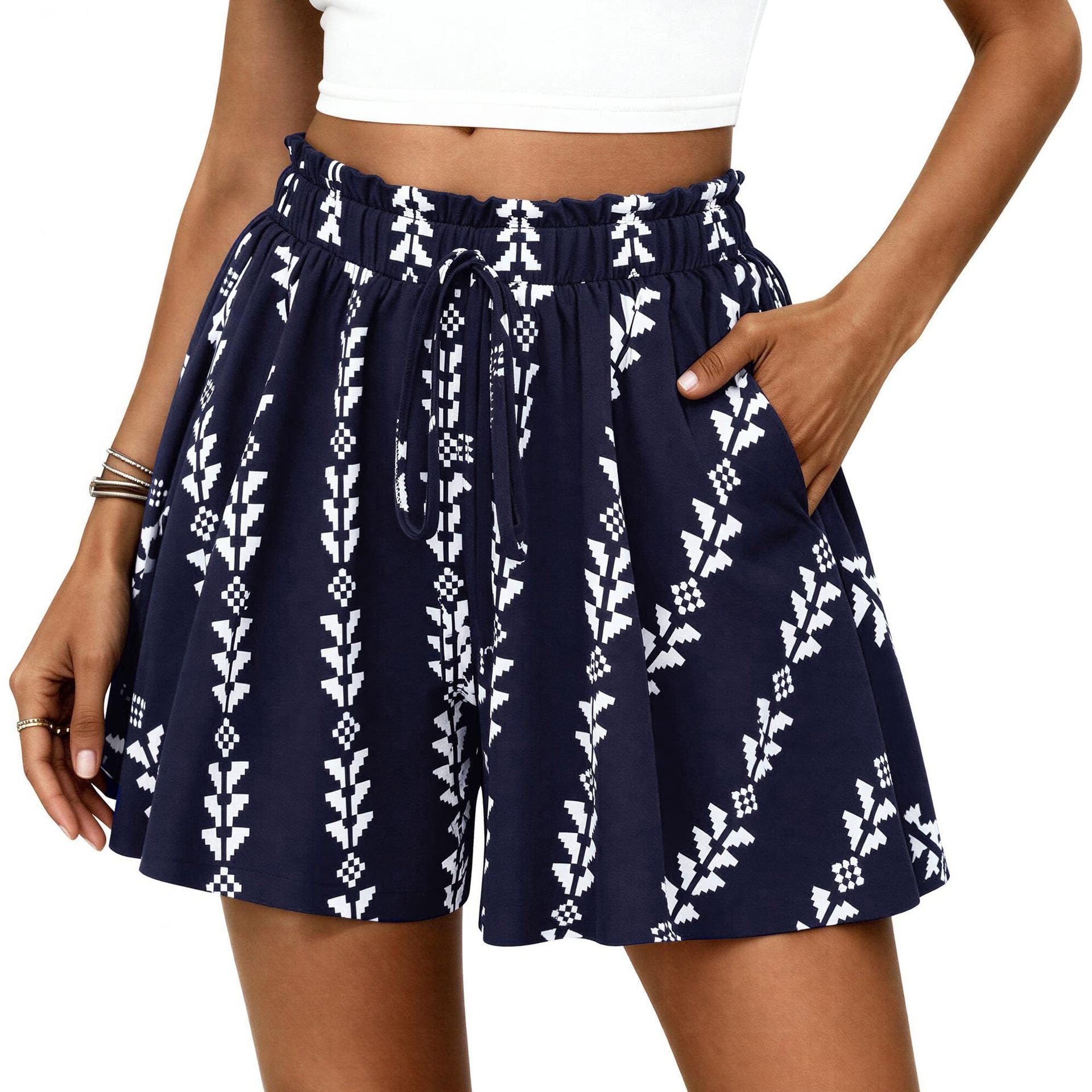 Short Loose with Polka Dots and Elastic Waist for Women | Ideal for Summer