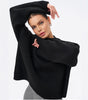Oversized Ribbed High Neck Sweater for Women