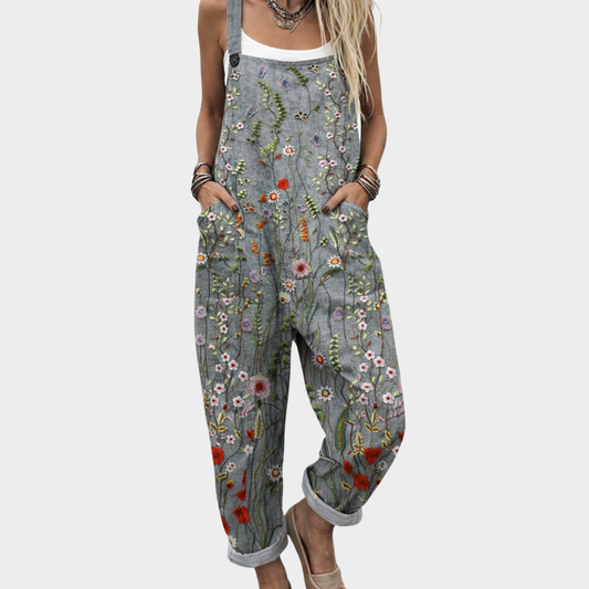Printed overalls for women