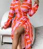 Printed Wrap Dress with V-Neckline for Women | Perfect for Outings