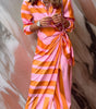 Printed Wrap Dress with V-Neckline for Women | Perfect for Outings