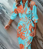 Printed Wrap Dress with V-Neckline for Women | Perfect for Outings