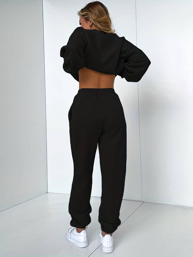Casual Sweatshirt and Long Pants Set for Women