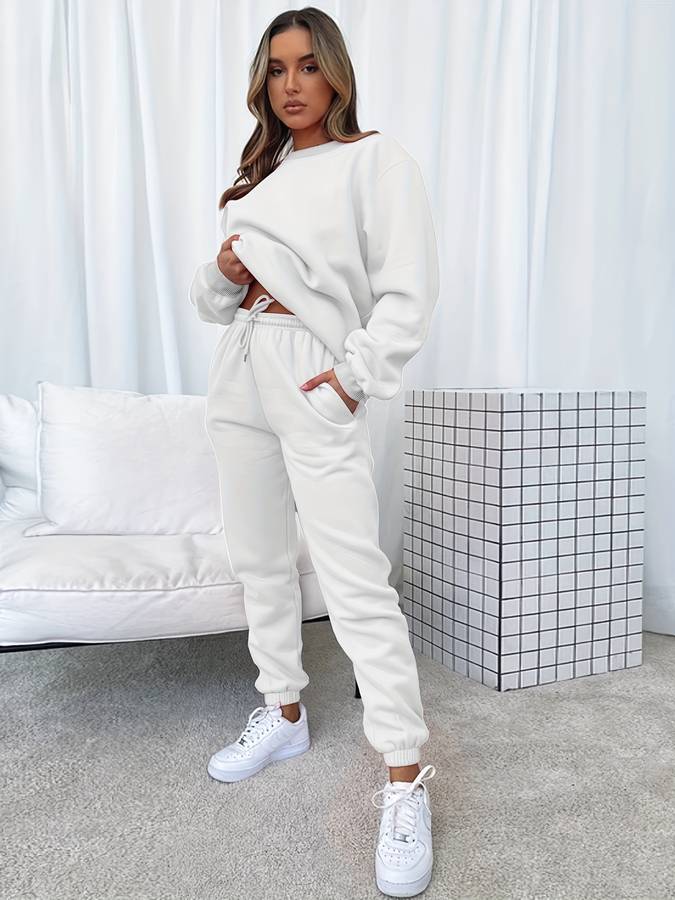 Casual Sweatshirt and Long Pants Set for Women